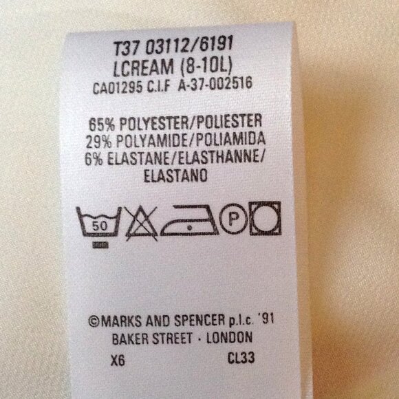 Vintage Marks & Spencer Lace Cream Bathrobe Robe Size UK 8-10 Lingerie - Picture 10 of 11